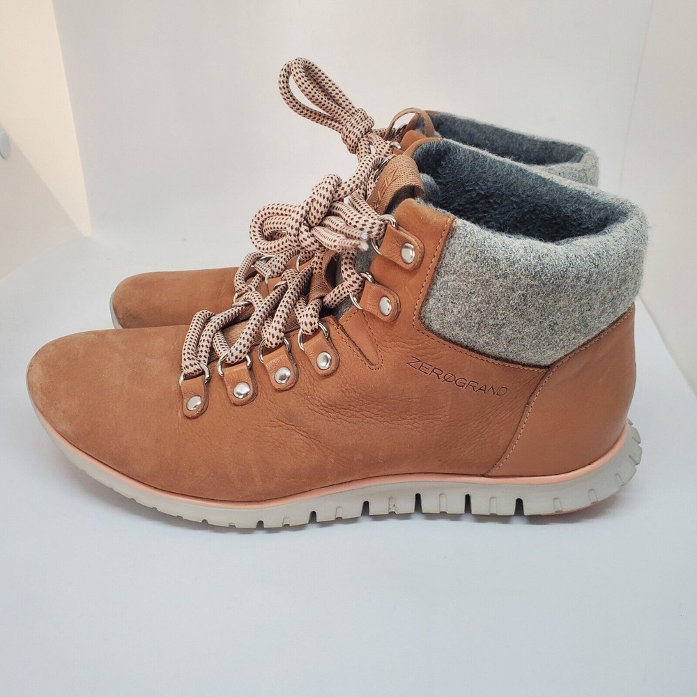 Cole Haan Zerogrand Omni Hiker Waterproof Birch Beige Fleece Lined 7.5B Nice - Picture 2 of 9